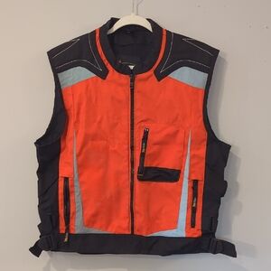 Motorcycle Vest Hi Vis Orange Xelement size Large